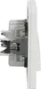 Side view of a white electrical connector. Anteprima dell’immagine prodotto