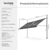 tectake® Klemmmarkise mit Handkurbel einfache Montage Produktbild-Vorschau 6