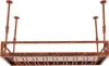 A hanging metal wine rack with a grid shelf and glass holders, shown against a white background. Podgląd zdjęcia produktu