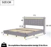 Lit flottant rembourré 160 x 200 cm avec lumières LED et Voir les images du produit 7