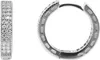 925/- Echt Silber Klappcreolen "Katha" mit Zirkoniabesatz, Produktbild-Vorschau 1