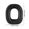 A black ear pad for headphones with dimensions indicated. Produktbild-Vorschau
