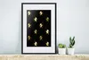 MuchoWow® Gerahmtes Poster Muster - Einhorn - Gold 40x60 cm Produktbild-Vorschau 4
