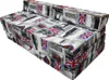 A folded sofa bed with a London-themed print. Náhled obrázku produktu