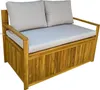 home24 Massive Gartenbank - Akazie Massiv / Polyester - Produktbild-Vorschau 4
