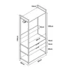 A diagram showing the dimensions of a wardrobe stand. Náhled obrázku produktu