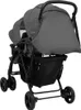 vidaXL Tandem-Zwillingskinderwagen Dunkelgrau Stahl Produktbild-Vorschau 5