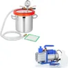 A vacuum pump and a vacuum chamber are shown against a white background. Náhľad obrázku produktu