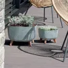 nabbi Plastový květináč na nožičkách DGQL300E 29 cm - šedý Náhled obrázku produktu 10
