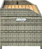 vidaXL Gartenbank mit Stauraum 120 cm Poly Rattan Grau Produktbild-Vorschau 3
