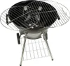 A black charcoal grill with silver legs and grates, shown against a white background. Produktbild-Vorschau