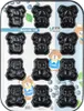 A baking tin with multiple bear-shaped molds, set against a background with blueberries and leaves. Voir les images du produit