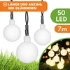 KRUMAD Solar Gartengirlande 50 LED – warmweiße milchige Produktbild-Vorschau 2