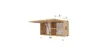 A 3D rendering of a wall-mounted cabinet with dimensions indicated. Produktbild-Vorschau