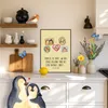 Mr. & Mrs. Panda Bild Igel Familie DIN A5 - Gelb Pastell - Produktbild-Vorschau 3