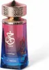 A perfume bottle with a gradient color from pink to blue, and a gold cap. Produktbild-Vorschau