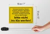 Blechschild Hinweis 18x12cm nicht ins Klo werfen Produktbild-Vorschau 5