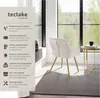 Chaise MARILYN en velours matelassé - taupe/or, Lot de 2 Voir les images du produit 2