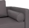 vidaXL Ležadlo s vankúšom Sivá umelá koža Náhľad obrázku produktu 6