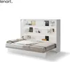 Schrankbett 140 x 200 Horizontal BC-04 Weiß Matt LENART BED Produktbild-Vorschau 5