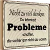 vianmo Holzschild 12x18 cm nicht viel denken können Problem Produktbild-Vorschau 1
