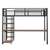 A loft bed with a desk and shelves, shown against a white background. Anteprima dell’immagine prodotto
