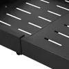 A close-up view of a black metal drawer with ventilation slots. Podgląd zdjęcia produktu