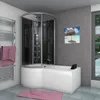 Kombination Badewanne Dusche K50-L30 Duschtempel 170x100 cm Produktbild-Vorschau 4