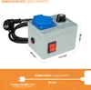 A product shot of a power dimmer with dimensions and cable length indicated. Náhľad obrázku produktu