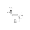 Grohe S bocca di erogazione DN 15 sporgenza 200 mm cromo - Anteprima dell’immagine prodotto 3