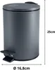 Spirella Treteimer Cannes - dunkelgrau - 3L - Metall - 17 x Produktbild-Vorschau 3