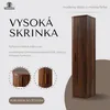 Rodan | Vysoká skrinka - 139 cm - Tmavo hnedá - Nástenná Náhľad obrázku produktu 2