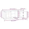 vidaXL TV-Schrank 110,5x35x44 cm Massivholz Kiefer Produktbild-Vorschau 11