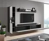 Minio, Meuble-paroi, 3 pièces, "PARMA", Matera/blanc Voir les images du produit 2