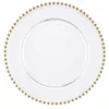 Platzteller Glas 32 cm 12er Set mit Goldperlenrand - Produktbild-Vorschau 7