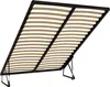 A bed frame with a slatted base, viewed from an angle. Náhled obrázku produktu