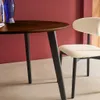 sweeek - Runder Esstisch im Holzlook mit schwarzen Produktbild-Vorschau 5