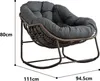 A rocking chair with dimensions indicated. Náhled obrázku produktu