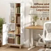 HOMCOM Badezimmerschrank Hochschrank, mit 2 Türen, 4 Produktbild-Vorschau 4