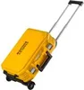 A yellow tool case with a retractable handle and wheels, shown on a white background. Voir les images du produit