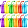 12 Kinderbecher Trinkbecher mit Deckel & Strohhalm Produktbild-Vorschau 1