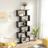 HOMCOM Bibliothèque étagère Zig zag Design Contemporain 80L Voir les images du produit 6