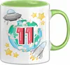11. Geburtstag Geschenk Tasse Becher Jungs Mädchen Ufo Welt Produktbild-Vorschau 1