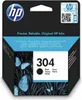 The image shows the packaging of an HP 304 black ink cartridge. The packaging features the HP logo, product number, and a decorative image of blue butterflies on a dark background. Produktbild-Vorschau