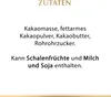 The image displays text listing ingredients and potential allergens for a food product. Produktbild-Vorschau