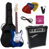 4/4 Elektrogitarrenset - E-Gitarre dunkelblau-transparent Produktbild-Vorschau 1