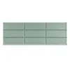 A product shot of mint green wall panels arranged in a 3x2 grid. Anteprima dell’immagine prodotto