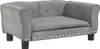 vidaXL Letto per cani grigio chiaro 70x45x30 cm in velluto Anteprima dell’immagine prodotto 1
