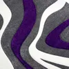 Tapis élégant à l'aspect ondulé | en gris lilas& blanc Voir les images du produit 4
