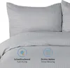 Komfortec Deluxe Bettwäsche 140x200 2 teilig Grau - Produktbild-Vorschau 2
